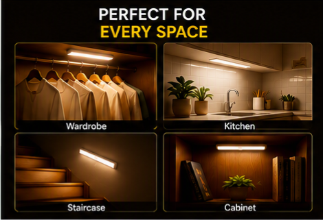 USB Rechargeable LED Motion Sensor Light | Wireless Magnetic Cabinet Light
