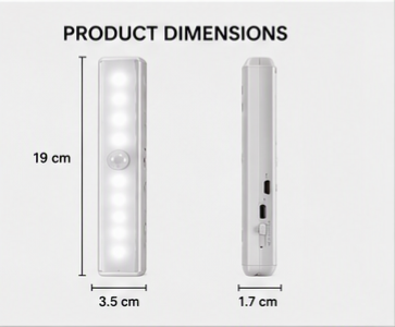 USB Rechargeable LED Motion Sensor Light | Wireless Magnetic Cabinet Light